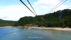 Las Cabañas Beach desde la tirolina, El Nido, Palawan, Filipinas
