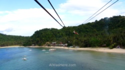 Las Cabañas Beach desde la tirolina, El Nido, Palawan, Filipinas